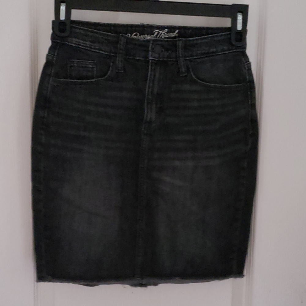 Universal Thread Black Denim Skirt